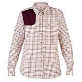 Fjällräven soerm Land Flannel Shirt LS w – Maglietta a maniche lunghe in flanella di cotone morbido, leggero, Chalk White (113), XL