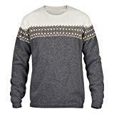 Fjällräven Övik BorasTapeter Scandinavian Sweater Men – Sudadera de punto con lana, Grey (020), extra-small