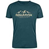 Fjällräven Abisko Trail Print Camiseta, Hombre, Verde (Glacier Green), L