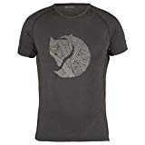 Fjällräven Abisko Trail Print 81512 Camiseta, Hombre, Gris (Dark Grey), L