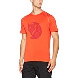 Fjällräven Abisko Trail Print Camiseta, Hombre, Naranja (Flame Orange), M
