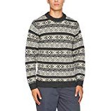 Fjällräven Övik Folk – Men's Knitted Wool Jumper, Men, Övik Folk Knit Sweater, dark grey, Large