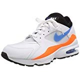 Nike Men’s Air Max 93 Gymnastics Shoes, White (White/Blue Nebula/Total Orange/Black 104), 7 UK