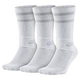Nike SB 'Crew' Socks 3 Pack. White/Wolf Grey. S