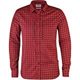 Fjällräven Lapponia Flannel Shirt LS – confortevole a maniche lunghe di trekking di Shirt in tessuto feuchtigkeitsregulierendem., Rosso (320), XL