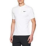 Nike Men Court Dry Team Polo Shirt - White/White/Black, Medium