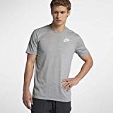 Nike Mens Dri-Fit Running Shirt, Men, AJ5891-063, Dark Grey Heather/White, L
