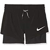 Nike 890296-011 - Short - Fille - Noir (Black/White) - Taille: XL