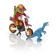 Motorkář s Velociraptorem Playmobil