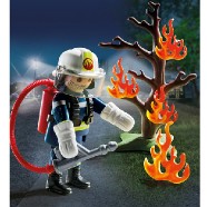 Hasič a hořící strom Playmobil