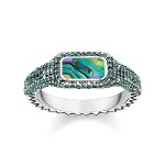 Prsten "Barvitý zelený" Thomas Sabo