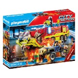 Hasiči v akci s hasičským vozem Playmobil