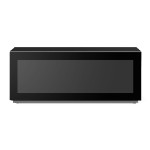 500405 TV stojan, sklo, černá