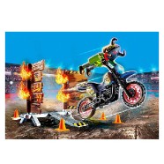 Motocykl a hořící stěna Playmobil