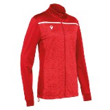 EOS FULL ZIP TOP WOMAN RED/WHT
